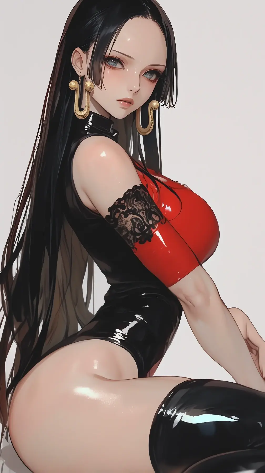 冷艳皮衣女王，汉库克的魅影时刻-套图40张-奈落语
