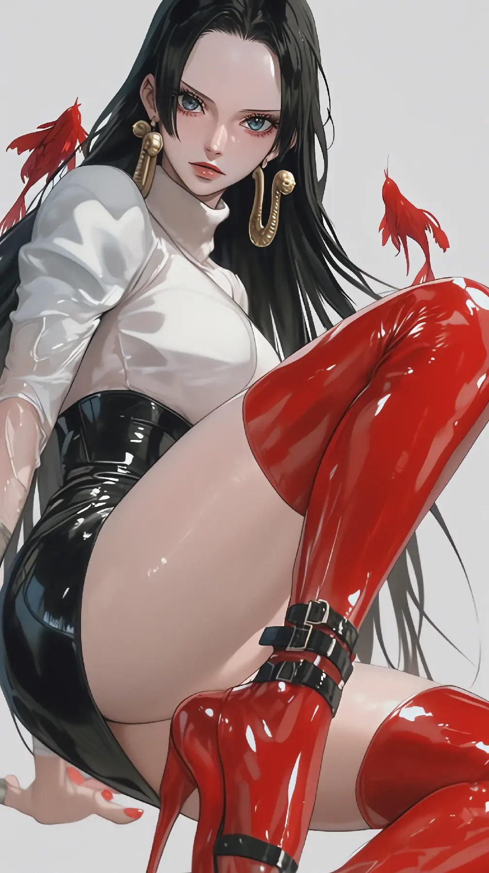 冷艳皮衣女王，汉库克的魅影时刻-套图40张-奈落语