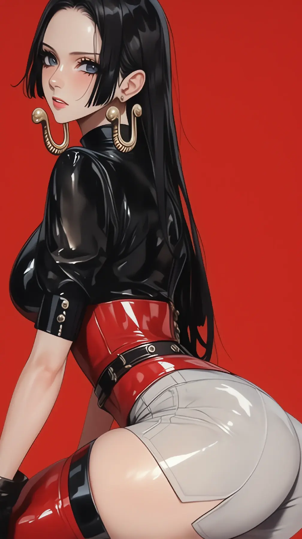 冷艳皮衣女王，汉库克的魅影时刻-套图40张-奈落语
