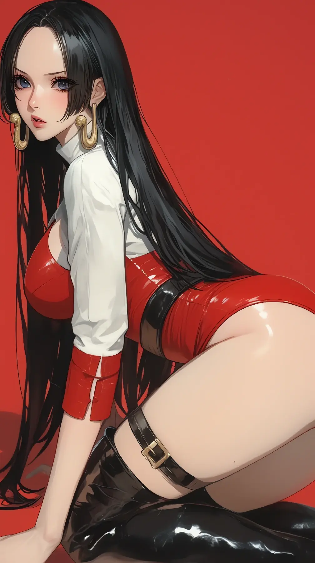 冷艳皮衣女王，汉库克的魅影时刻-套图40张-奈落语