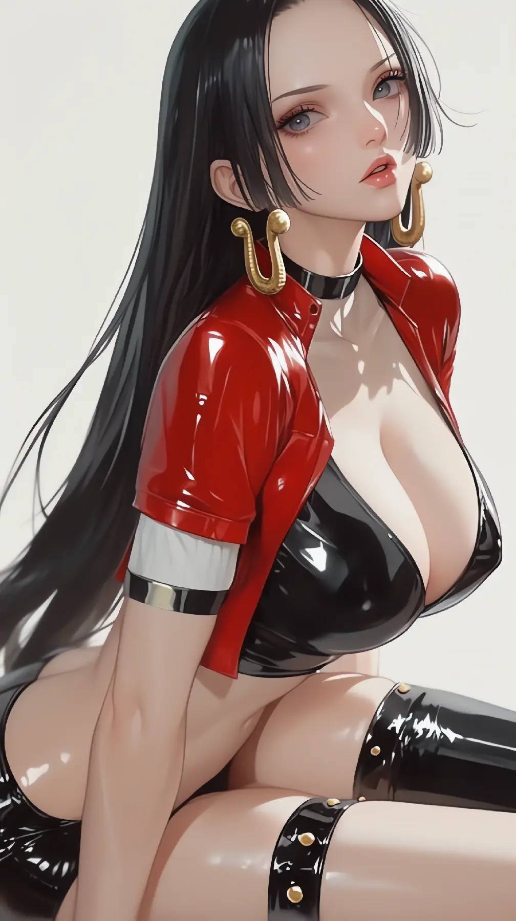 冷艳皮衣女王，汉库克的魅影时刻-套图40张-奈落语
