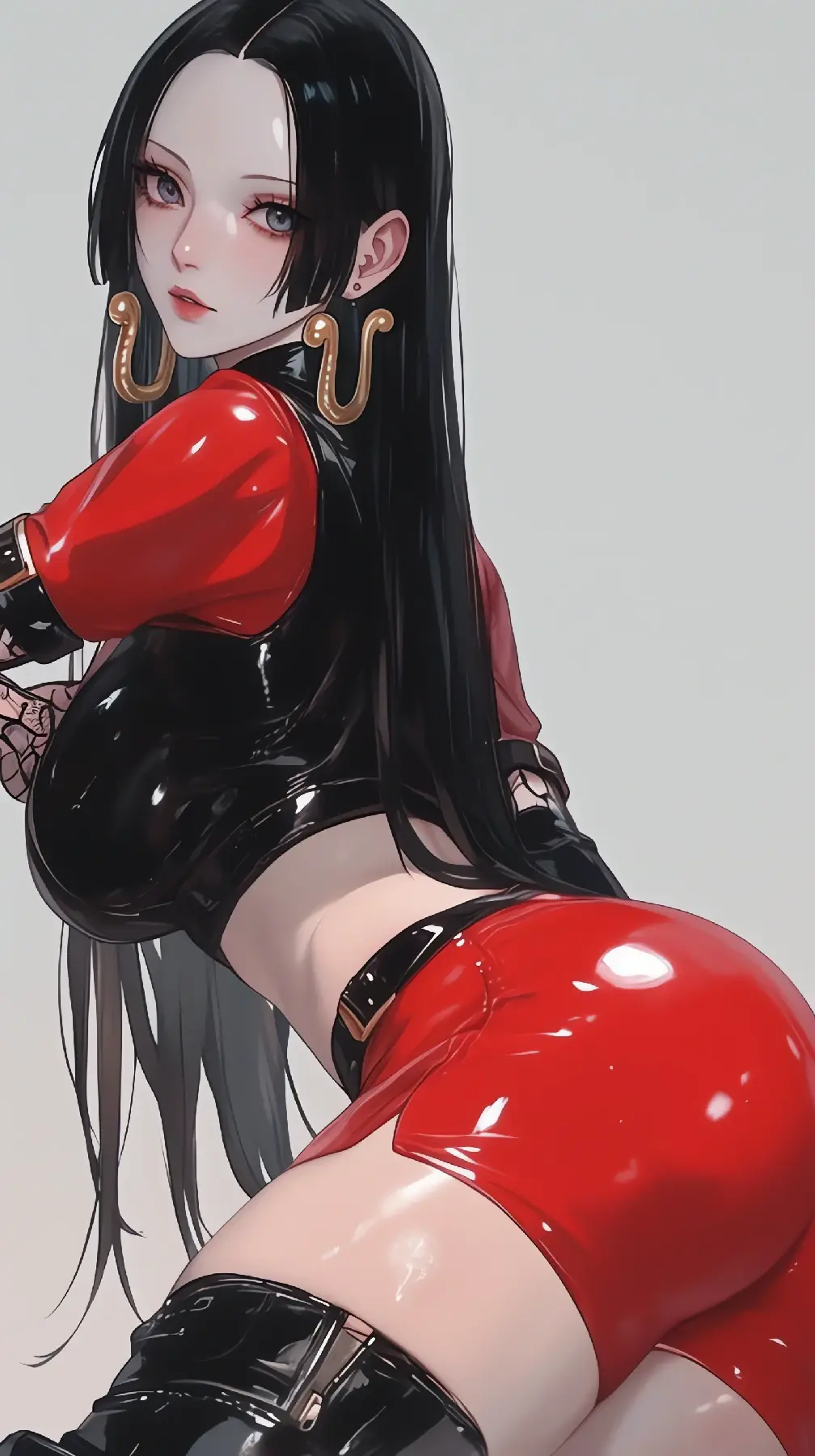 冷艳皮衣女王，汉库克的魅影时刻-套图40张-奈落语