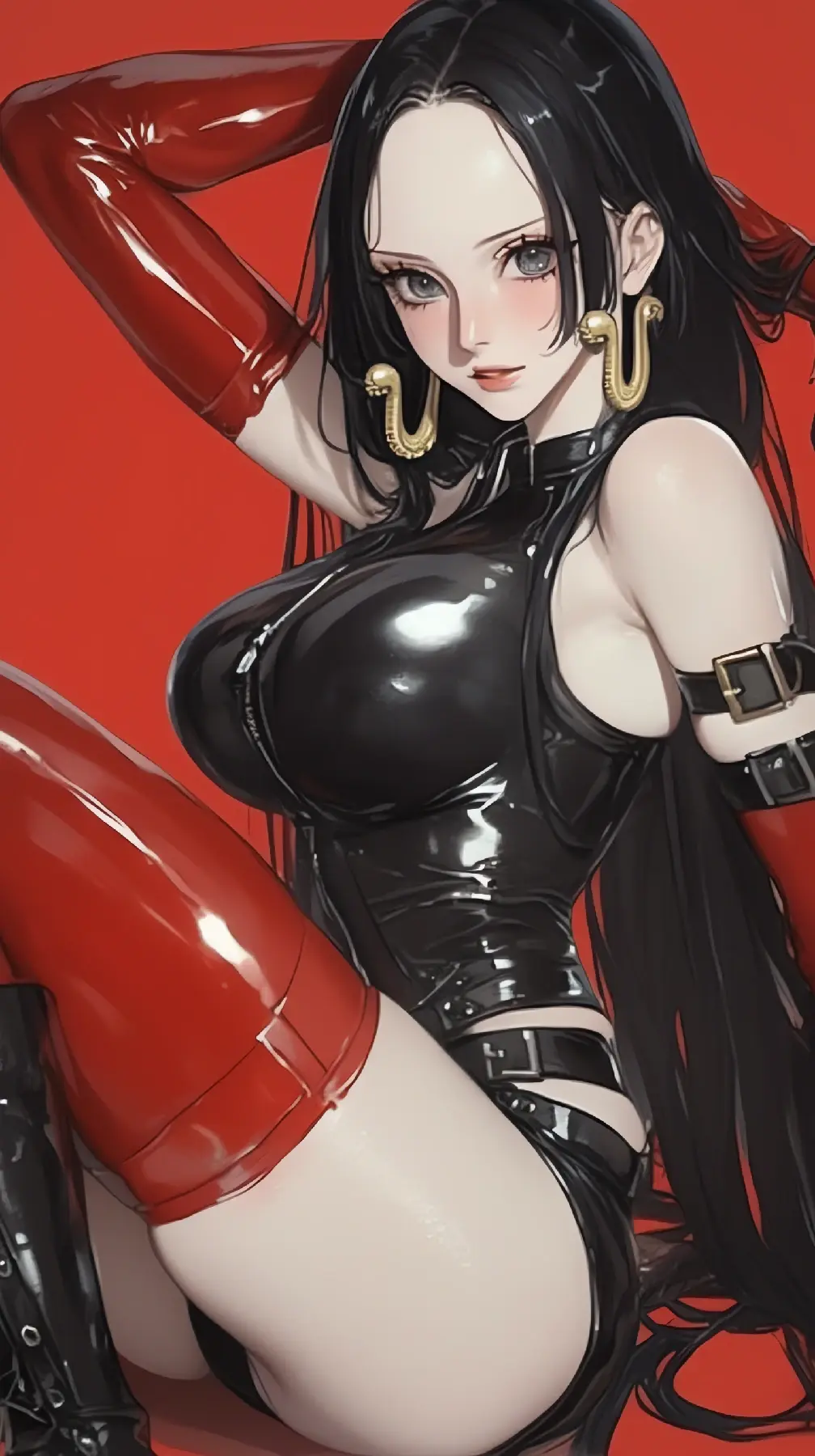 冷艳皮衣女王，汉库克的魅影时刻-套图40张-奈落语