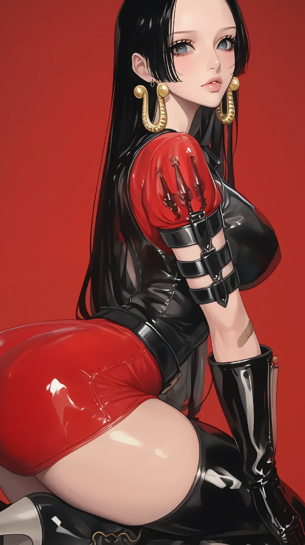 冷艳皮衣女王，汉库克的魅影时刻-套图40张-奈落语